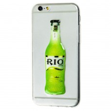 Чехол Rio для iPhone 6 с блесткой салатовый