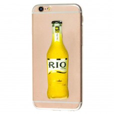 Чехол Rio для iPhone 6 с блесткой желтый