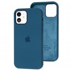 Чехол для iPhone 12 / 12 Pro Full Silicone case blue
