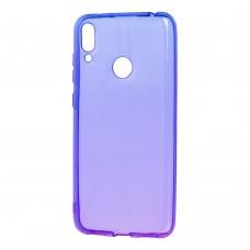 Чехол для Huawei Y7 2019 Gradient Design фиолетово-синий