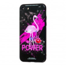 Чехол White Knight для iPhone 7 / 8 Glass pink power
