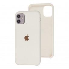 Чохол Silicone для iPhone 11 case antique whiter темне яблуко