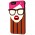 Чохол Glamour для iPhone 7 Plus / 8 Plus зі стразами губки окуляри