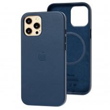 Чохол для iPhone 12 Pro Max Leather with MagSafe Baltic Blue