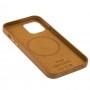 Чехол для iPhone 12 Pro Max Leather with MagSafe saddle brown