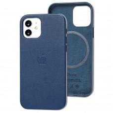 Чехол для iPhone 12 / 12 Pro Leather with MagSafe Baltic Blue