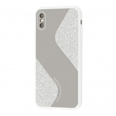 Чехол для iPhone X / Xs Shine mirror белый