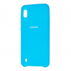 Чехол для Samsung Galaxy A10 (A105) Silky Soft Touch "голубой"