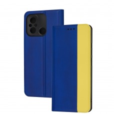 Чехол книга UA для Xiaomi Redmi 12C/11A/Poco C55 желто-голубой