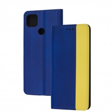 Чехол книга UA для Xiaomi Redmi 9C/10A желто-голубой
