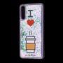 Чохол для Samsung Galaxy A50 / A50s / A30s Блискучі вода світло-рожевий "я люблю каву
