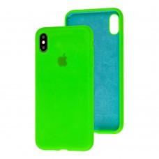 Чехол для iPhone Xs Max Slim Full shiny green