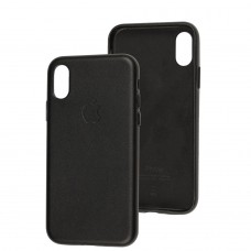 Чехол для iPhone X/Xs Leather classic Full MagSafe black