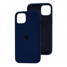 Чехол для iPhone 13 Silicone Full синий / deep navy 