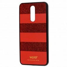 Чехол для Xiaomi Redmi 8 woto с блестками красный