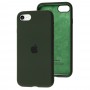 Чохол для iPhone 7/8 Silicone Full зелений / black green