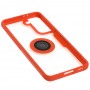 Чехол для Samsung Galaxy S21 (G991) Deen CrystalRing с кольцом красный 