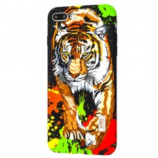 Чехол Luxo Face для iPhone 7 Plus / 8 Plus флуоресцентный тигр в красках