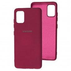 Чохол для Samsung Galaxy A51 (A515) Silicone Full бордовий / Marsala