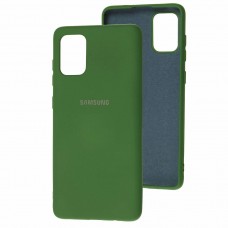 Чехол для Samsung Galaxy A71 (A715) Silicone Full зеленый