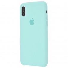 Чехол для iPhone X / Xs Silicone case turquoise