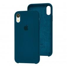Чехол Silicone для iPhone Xr Premium case pacific green 