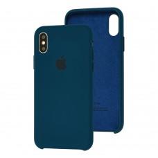 Чехол Silicone для iPhone Xs Max Premium case pacific green  