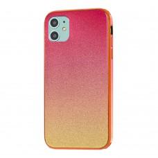 Чехол для iPhone 11 Pro Max Ambre glass "красно-золотистый"