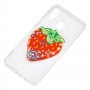 Чехол для Samsung Galaxy A40 (A405) жидкие фрукты 3D "клубника"