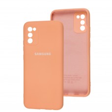 Чехол для Samsung Galaxy A02s / M02s Full camera розовый / peach