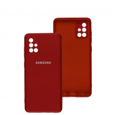 Чехол для Samsung Galaxy A71 (A715) Full camera красный / rose red