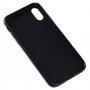 Чехол для iPhone X / Xs Silicone case матовый (TPU) черный