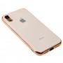 Чохол для iPhone Xr Silicone case матовий (TPU) рожево-золотистий