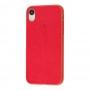Чохол для iPhone Xr Leather cover червоний