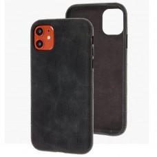Чехол для iPhone 11 Leather croco full black