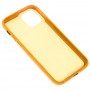 Чохол для iPhone 11 Pro Leather croco full жовтий