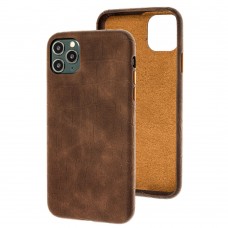 Чехол для iPhone 11 Pro Max Leather croco full brown