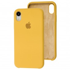 Чехол silicone case для iPhone Xr gold