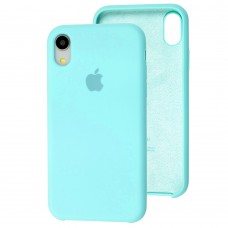 Чехол silicone case для iPhone Xr marine green 