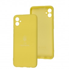 Чехол для Samsung Galaxy A04E (A042) Silicone Full Трезубец желтый