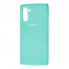 Чехол для Samsung Galaxy Note 10 (N970) Silicone Full "бирюзовый"