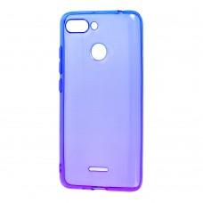 Чехол для Xiaomi Redmi 6 Gradient Design фиолетово-синий