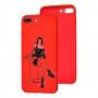 Чохол для iPhone 7 Plus / 8 Plus Wave Fancy girl in red room / red