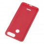 Чохол для Xiaomi Redmi 6 Leather + Shining червоний