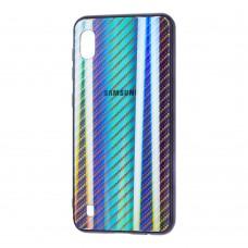 Чехол для Samsung Galaxy A10 (A105) Carbon Gradient Hologram черный