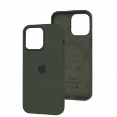 Чохол для iPhone 14 Pro Max MagSafe Silicone Full Size olive