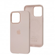 Чохол для iPhone 15 Pro Max MagSafe Silicone Full Size light pink