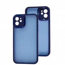 Чехол для iPhone 11 Luxury Metal Lens синий