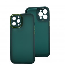 Чехол для iPhone 12 Pro Max Luxury Metal Lens зеленый