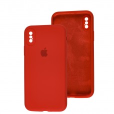Чехол для iPhone X / Xs Slim Full camera красный